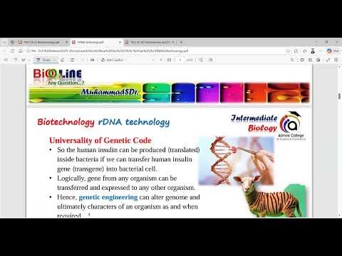 Biotechnology: Gene Cloning—Recombinant DNA (rDNA) Technology, Genetic Engineering