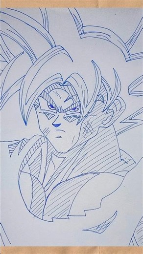 how to draw goku ui #shorts #goku #ultrainstinct #drawing
