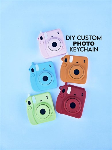 Custom DIY Photo Keychain – Add Your Own Picture – 3D Printed Camera Keychain – Cute Personalized Gift - Etsy