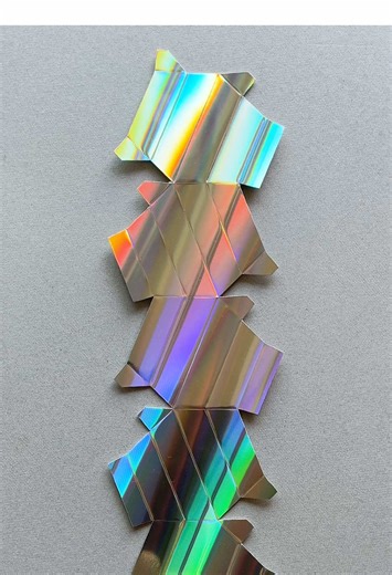 Making a 3D paper sculpture from template Music: instagram→@moyasynth #papercraft #origami #giftbox #diy #design #paperart