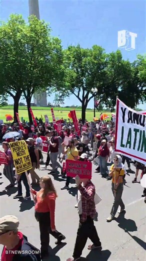 HAPPENING NOW: Thousands march through Washington D.C. for May Day.