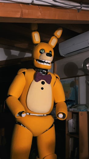 Springbonnie voice actor lip sync test #anightatfredbears #fnaf #fnaf2movie #animatronic #yellowrabbit