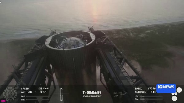 Moment SpaceX catches landing rocket booster for first time