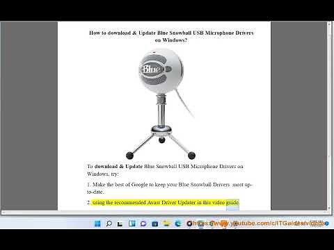 Download & Update Blue Snowball USB Microphone Drivers on Windows (2023 Updated)