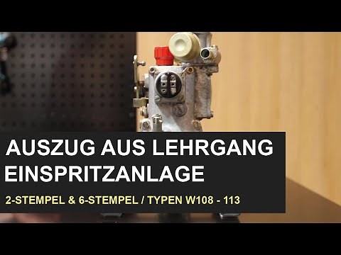 Mechanische Einspritzpumpe 6-Zylinder - *Kurz* Funktion & Einstellung - Classic Akademie