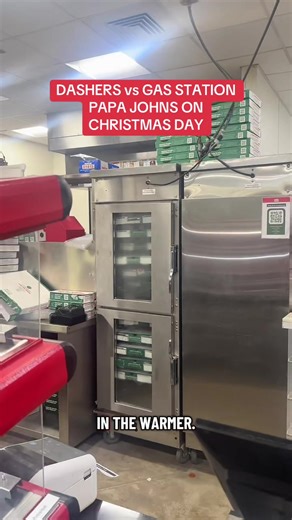 DASHERS vs GAS STATION PAPA JOHNS ON CHRISTMAS DAY #papajohns #doordash #doordashdriver #doordasher