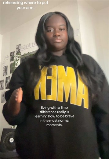 living with a limb difference really is learning how to be brave in the most normal moments. it’s walking into a room and choosing comfort over control, even when your brain wants to plan every little thing. i’m not hiding my arm to make anybody else feel less awkward anymore. i’m just letting myself exist, and that’s been the biggest kind of growth 🙃🙃 #limbdifference #onehanded #blowthisup #fyp #representationmatters