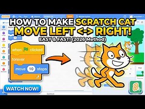 how to make a moving scratch cat left to right in scratch