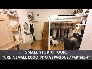 SMALL APARTMENT TOUR // SMALL STUDIO MAKEOVER // TURN YOUR TINY ROOM INTO A SPACIOUS APARTMENT