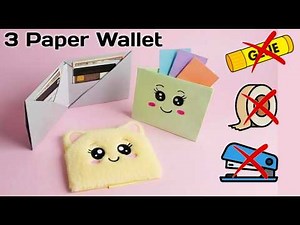 How to Make a Cute Paper Wallet Without Glue | No Glue Paper Craft | Origami Wallet