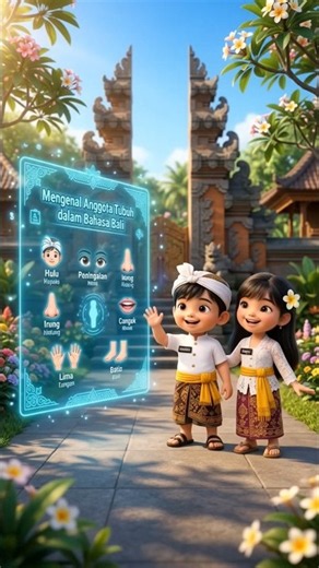 Belajar Anggota Tubuh dalam Bahasa Bali | Video Edukasi Anak #edukasianak #belajaranak