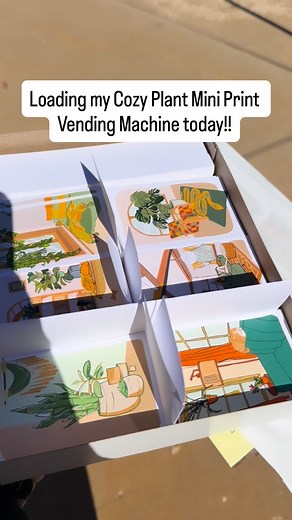 My mini print vending machine project is growing! 🌟 There’s now one at Northend Consignment and another at Plantae in downtown Flagstaff. I love creating interactive art experiences—and this one gets you up and out exploring downtown! You can visit two of my favorite local businesses and head home with a fun mini print as a keepsake. 🎟️✨ It’s all about the experience—getting the prints, making the memories, and enjoying the nostalgia of a vintage vending machine. I hope you love my latest mach