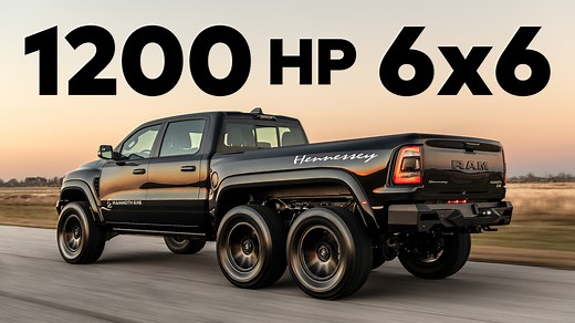 It's been a little while since you've heard from Hennessey's astounding Hellephant-swapped RAM TRX, and for good reason! The truck has been under the knife to become the first 1200 HP MAMMOTH 6x6s. This Hellephant-powered production run is limited to three examples and all are spoken for, but Hennessey is now proud to offer 6x6 conversions for the still-ridiculous MAMMOTH 1000. In this video, some of the team behind this outrageous build hit the road with their masterpiece for a bit of driveabil