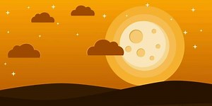 Halloween celebration animation in orange color.