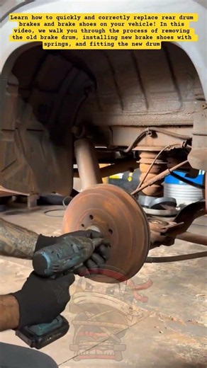 How to Replace Rear Brake Shoes & Drums Like a Pro! 🚗🔧 #shortsvideo #trending #cleaning