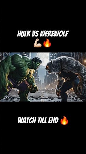 WEREWOLF vs HULK 💥 Epic Monster Battle| Who Wins? #shorts #explore #fypシ #trending #ai #viral