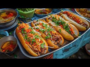 Less than $1 for Worldwide Famous Food/ BANH MI TOUR in Hanoi/ Street Food Compilation 🇻🇳