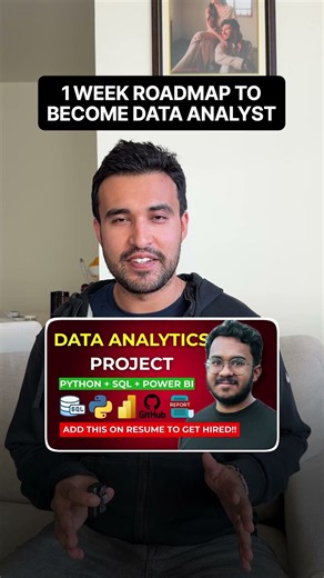 1-Week Roadmap to Become a Data Analyst 📊