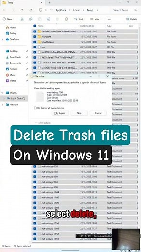 Clean Your PC Fast! 🧹💻 Delete Junk Files Windows 11Deskripsi: