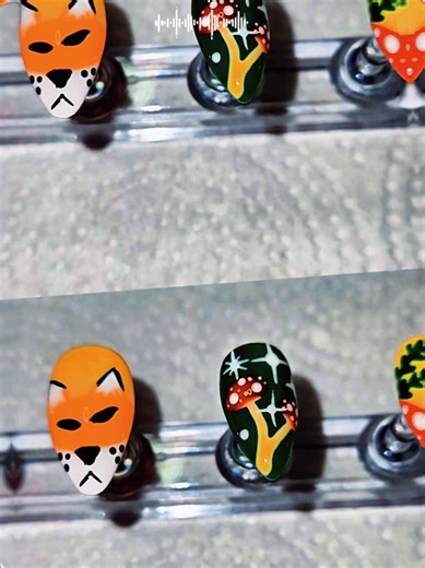 my mr fox nails love these so much#lorindasnails #nailinspo #iowanailtech🌽 #mrfoxnails