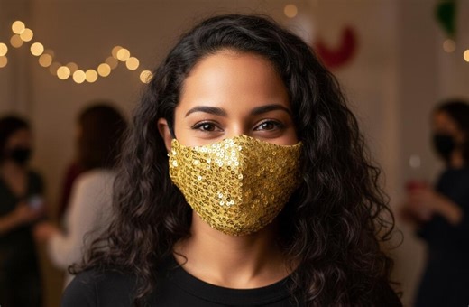 Sequin Face Mask, Sparkly Reusable Fashion Mask - Etsy