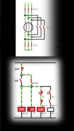 [Control] Star-delta circuit operation (slow motion)