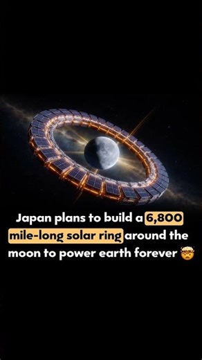 Japan proposes Luna Ring: solar belt around Moon powering Earth. #shorts #japan #astronomical #facts