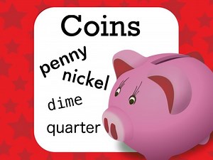 Coins - Penny, Nickel, Dime, Quarter