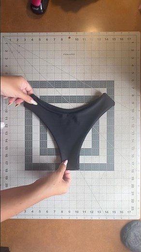 Teeny OHELO bikini bottoms 🖤 #sewing #packanorderwithme #sewwithme #handmadebikini #bikini