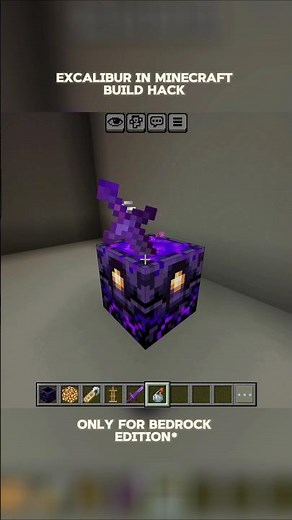 ⚔️ Excalibur Sword Build Hack in Minecraft Bedrock! | Legendary Weapon Design 🗡️ #shorts