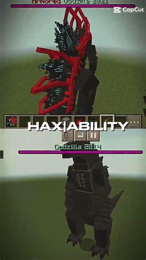 armored godzilla vs Godzilla 2014 #godzillaminecraft