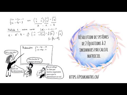 Résolution d’un système de deux équations à deux inconnues par calcul matriciel