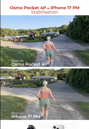 Osmo Pocket 4P vs iPhone 17 Pro Max 👌🏻✨ Stabilisation im Fokus! Wer schneidet besser ab, was sagt ihr? 🔥 Mein Favorit: Osmo Pocket 4P #dji #iphone #osmopocket4p #osmopocket #gimbal