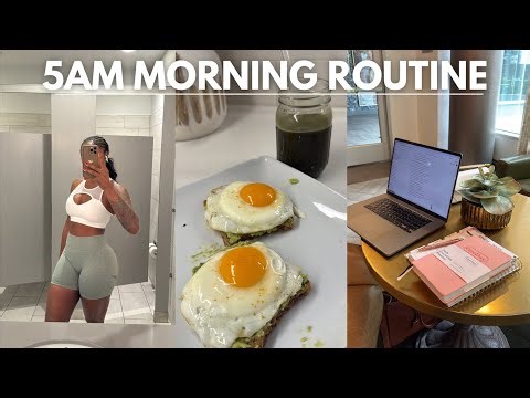 5AM MORNING ROUTINE: How to build discipline + stay consistent