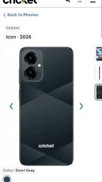 Cricket icon- 5G 2026 full specs video coming soon