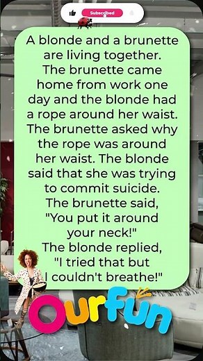 OurFun – The Rope Trick Gone Wrong! 😂 Blonde vs Brunette Comedy Skit #jokes #funny #comedy #dadjokes
