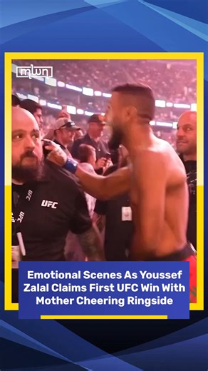 Moroccan featherweight Youssef Zalal sealed his first UFC victory in style at UFC 320, submitting American Josh Emmett in the opening round – his fifth win on the bounce. For the first time, Zalal’s mother was in the crowd, watching her son fight live. Overcome with emotion after his win, she told him, “I told you, my son… Praise be to Allah, my son… now go win the championship.” #morocco #world #news #UFC #mwn #moroccoworldnews | Morocco World News
