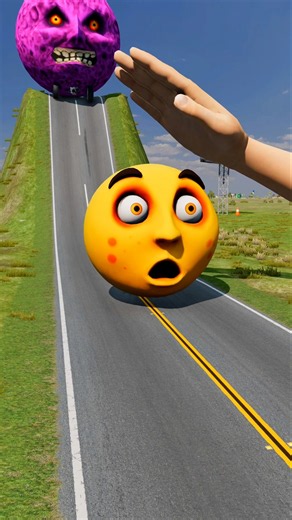 Big & Small Moon Cars vs Giant Hand Slap #15 - BeamNG.Drive