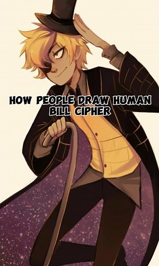 Human bill cipher💀 #gravityfalls