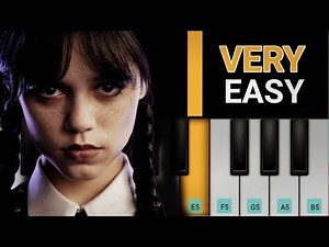 "Wednesday" Lady Gaga -Bloody Mary | Easy Piano Tutorial + Notes