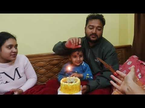 Celebrated surprised birthday in the evening