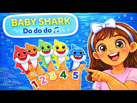 Baby Shark Song - Count to 5 for Toddlers