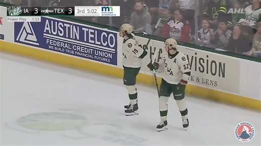 This game winner by Caedan Bankier from Saturday night against Texas is our Slap Shot Hockey Shop Goal of the Week! #ItStartsInDSM | Iowa Wild