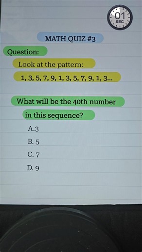 Test Your IQ With This Number Sequence! #quiz #maths #mathematics