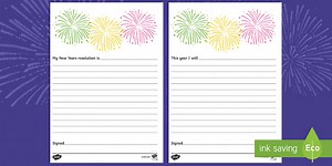 New Year's Resolution Pledge Writing Template
