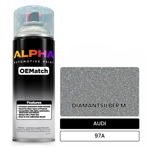 AUDI Diamond Silver Metallic 97A | OEMatch Automotive Spraycan