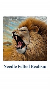 This little sheep face is where it all started, over 10 years ago. . It’s lumpy. It’s fuzzy. The eyes are fighting for space. . But I love it, because it was the beginning. . Fast forward to today, and I’ve needle felted one of my most detailed pieces yet: this roaring lion. . So what changed? . I made a ton of blunders, but each one taught me something essential: 📸 Use reference photos. Don’t try to build from memory. 📏Measure features, don’t guess. That’s how you get true likeness. ⏰Take you