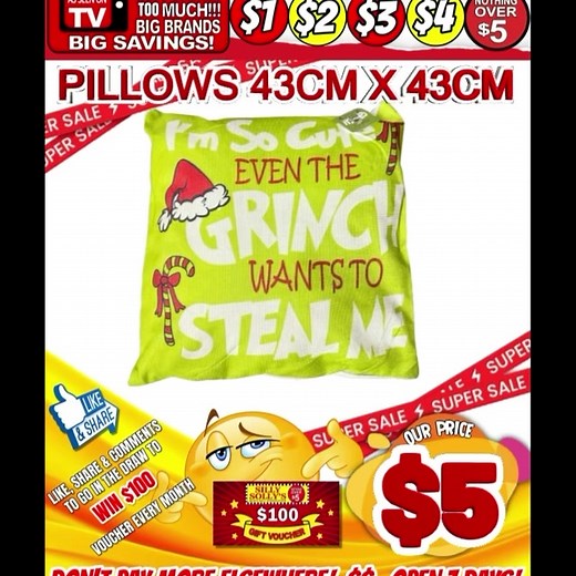 💚 Oxley, buy the Grinch before he steals Christmas! 🎄 Our festive storage cubes and cushions are here — and they’re only $5 each! Perfect for adding some fun Christmas spirit to your home without blowing the budget. 🛒 Nothing over $5 📍 Silly Solly’s Oxley – 2189 Ipswich Rd (next to Game Over) ❄ Frozen To Go range available 🎉 $100 Voucher Giveaway! Like, share & tag a mate to enter! 🛍️ 10,000 items in store Nobody but nobody saves you like Silly Solly’s! | Silly Solly's Oxley