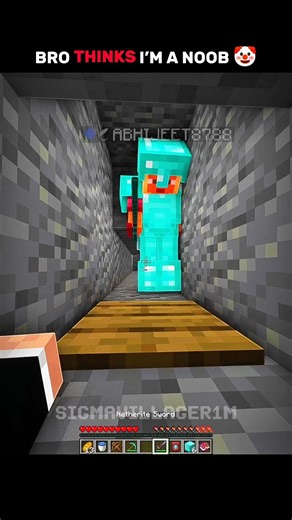 Minecraft Swim Mine Trap Moment 😳
