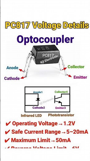 PC817 Optocoupler Explained | How Optocoupler Works | Electronics | #shorts